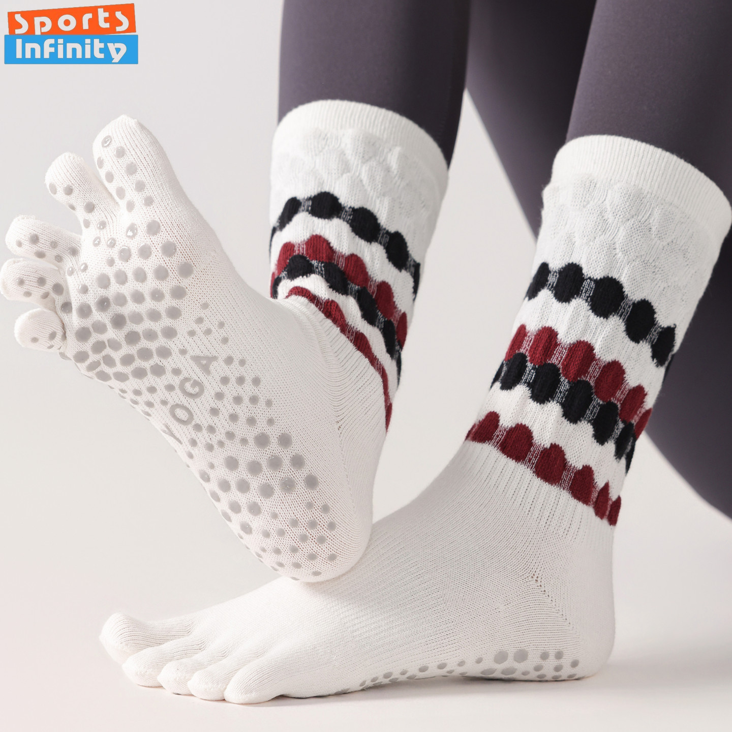 Yoga Fitness Women - Fashion Five Finger Yoga Socks Anti