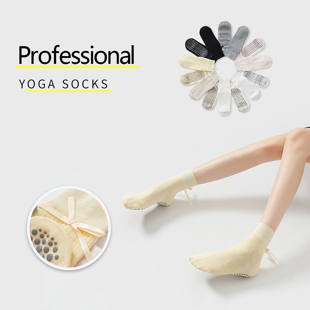 Yoga Fitness Women - Cute Bowknot Yoga Socks Girls Sweet