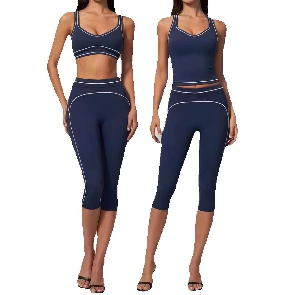 Women Contrast Stitch Racerbac - Yoga Fitness Class recension och pris