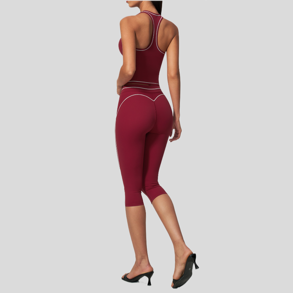 Women Contrast Stitch Racerbac - Yoga Fitness Class recension och pris