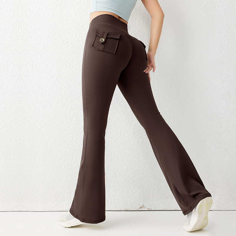 Solid Color Butt Lifting Gym F - Yoga Fitness Pants recension och pris