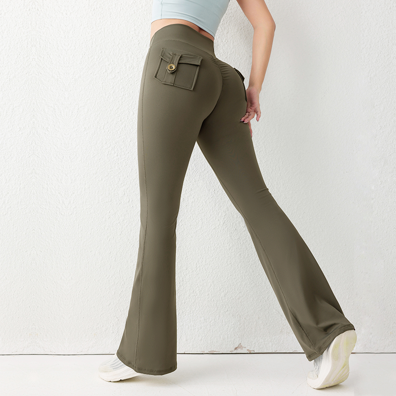 Solid Color Butt Lifting Gym F - Yoga Fitness Pants recension och pris