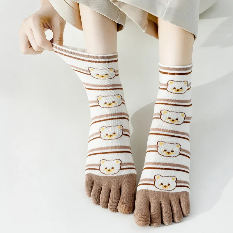 5 Pairs Five Finger Socks Wome - Yoga Toe Separator recension och pris