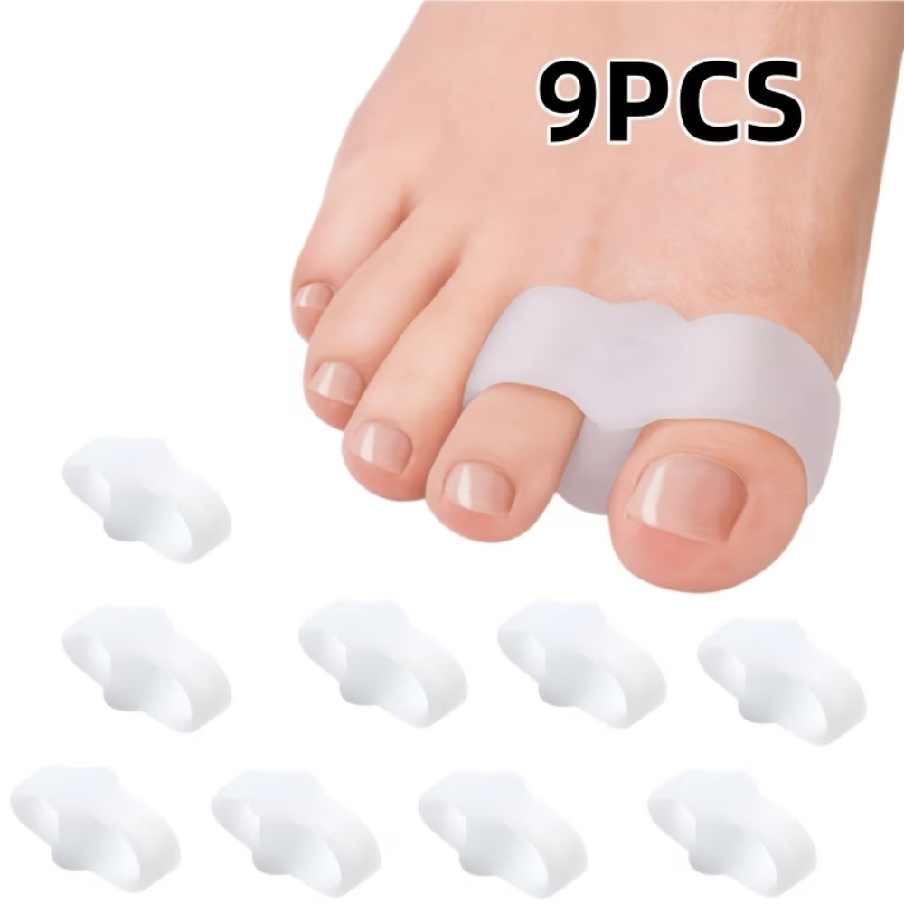 9-Piece Soft Silicone Toe Sepa - Yoga Toe Separator recension och pris
