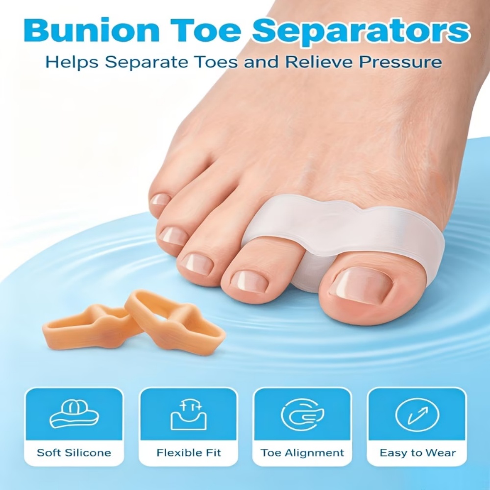 9-Piece Soft Silicone Toe Sepa - Yoga Toe Separator recension och pris