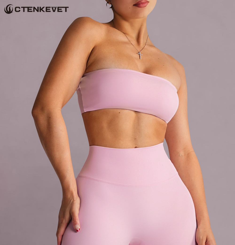 Strapless Sports Bra Gym Crop  - Yoga Fitness Youtube recension och pris