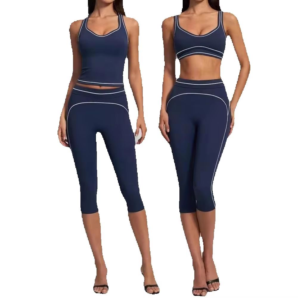 Women Contrast Stitch Racerbac - Yoga Fitness Class recension och pris