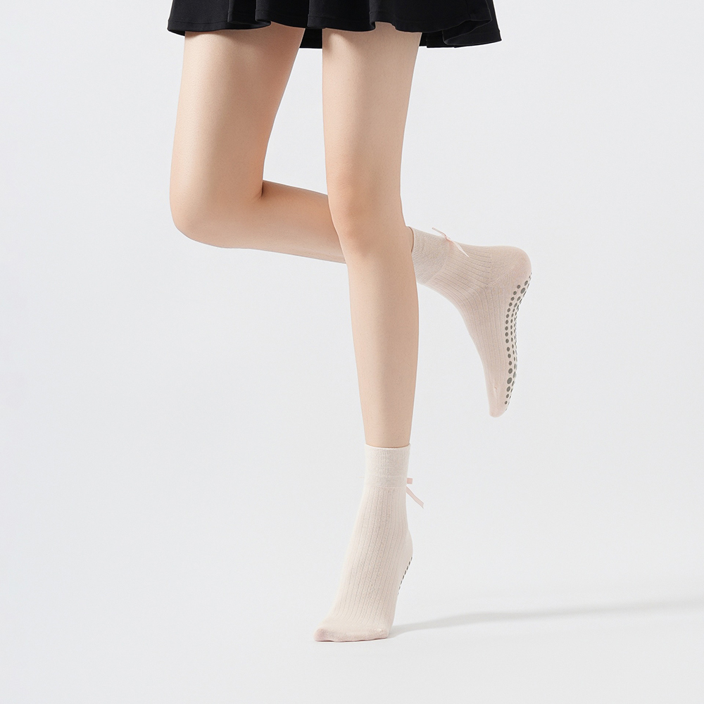 Cute Bowknot Yoga Socks Girls  - Yoga Fitness Women recension och pris